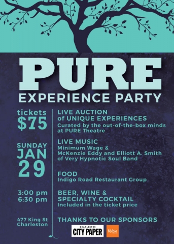 PURE Theatre Experience Party Invitation designed by Anna Hartman, Creative